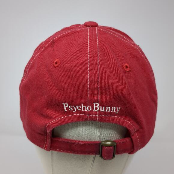 Psycho Bunny By Robin Godley Slideback Hat Red One Size Adjustable - Picture 6 of 10